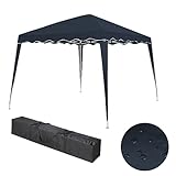 Faltbarer Pavillon 3x3m inkl. Tasche | wasserabweisend, UV 50+ Schutz | Pop Up Zelt, Faltpavillon...