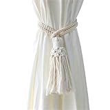 BDFJEDS 2 stücke Vorhang Raffhalter Dicken Seil Design Quasten Einstellbare Gardinen Halter