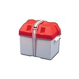 Kleine Batteriebox aus ABS für Boot bis 80 Ah, 190 x 280 x 200 cm, mit Gurt