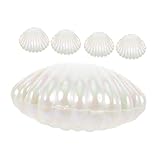 NUOBESTY 5 Stück Muschel Süßigkeitenboxen Klein Perlmuttfarben Bruchfeste Bonboniere und...