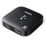 UGREEN HDMI Switch 8K60Hz 2 In 1 Out HDMI 2.1 Switcher 4K240Hz/4K120Hz Umschalter für Switch1/2,...
