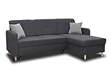Ecksofa Oslo mit Schlaffunktion und Bettkasten - Scandinavian Design Couch, Sofagarnitur,...