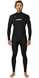 Rip Curl 2024 Männer Dawn Patrol 3/2mm Brustreißverschluss Neoprenanzug 16MMFS - Medina Black