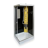 Dusche Duschkabine Duschtempel Duschabtrennung Modell TAORMINA 100 x 70 cm Fertigdusche Öffnung...