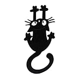 Urbanski Patch süße schwarze Katze kratzt und hält sich fest zum Aufbügeln 7,9 x 3,5 cm |...