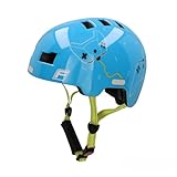 Fischer BMX Fahrradhelm Plus Radhelm, Dirt Bike Helm mit integriertem LED-Rücklicht, Game/hellblau,...