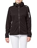 CMP - Leichte Softshelljacke für Damen mit abnehmbarer Kapuze, Schwarz, D40