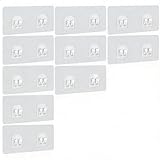 Duschhaken selbstklebend 12 Stück – starker Halt ohne Bohren, transparente Wandhaken für Dusche,...