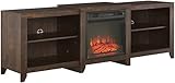 Crosley Furniture Ronin Low Profile Kamin-TV-Ständer für 75+ Zoll Fernseher, Entertainment Center...