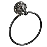 Antik Schwarz Bronze Handtuchring 18cm Messing Wandhalterung Handtuchhalter für Badezimmer Küche...