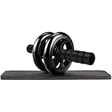 Bnlei Bauchroller mit Matte, Abdominal Trainer Bauchtrainer für Zuhause, Ab Roller Wheel Effektives...