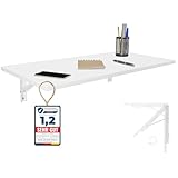 KDR Produktgestaltung Wandklapptisch Schreibtisch Tischplatte 80x40 cm in Weiß Klapptisch Esstisch...