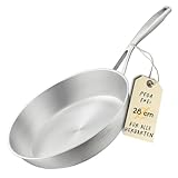 SILBERTHAL Edelstahl Pfanne Unbeschichtet - Induktion - Profi Bratpfanne 28cm - Röstaromen -...