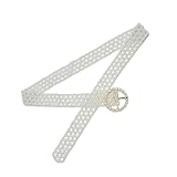 ibasenice Damen Hüftgurt Perlen Gürtel mit Rundschließe Strapazierfähiger Bund Modischer...