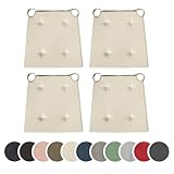 sleepling 4er Set Stuhlkissen, Sitzkissen für Indoor und Outdoor, mit Klettverschluss, 100%...