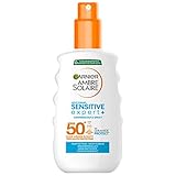 Garnier Sonnenschutz-Spray mit LSF 50+, Wasserfestes und rückstandsloses Spray für empfindliche...