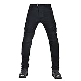 CFlong Motorrad-Jeanshose Für Herren/Damen, Sturzfeste Jeans Mit Geradem Bein Und 4 Arten Von...