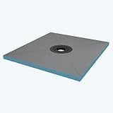 doporro Duschelement befliesbar mit Gefälle 80x90x4cm in Beton Grau Duschboard Zuschneidbar mit...