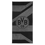 Borussia Dortmund BVB Duschtuch grau/schwarz 70x140 cm