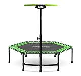 Salta Fitness - ø128cm – Indoor Trampolin - 5-Fach höhenverstellbarer Handgriff - Elastische...