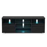 VASAGLE TV-Schrank mit LED-Beleuchtung, Fernsehtisch, TV-ständer für Fernseher bis zu 70 Zoll, mit...