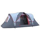 Outsunny Campingzelt für 5-6 Personen stabil wasserdicht Familienzelt mit Eingang Fenster...