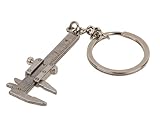 Schlüsselanhänger Mini Messschieber funktionierende Schieblehre aus Metall Geschenkidee