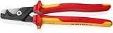 KNIPEX StepCut XL Kabelschere mit Stufenschnitt isolierender Mehrkomponenten-Griff, VDE-geprüft...