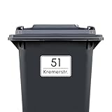 Personalisierte Aufkleber für Mülltonnen, Abfallbehälter & Wheelie Bins | Wetterfest &...