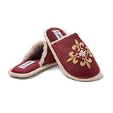 JOMIX Hausschuhe Damen Winter Warme Pantoffeln mit Blumen Rutschfeste Gefüttert Puschen (MD1021,...