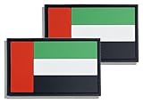 2 x 3 Asien und Afrika Länderflagge Patch PVC Länderflagge Klettverschluss Patches für Rucksäcke...