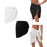 Dinghaole 2 Stück Damen Strand Wrap Sarong, Strandrock Sarong Damen Strand Wrap Groß Chiffon,...