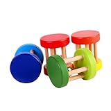 Abaodam 4 Stück Teiliges Holzrassel Montessori Handspielzeug Kleinkinder Fördert Visuelle und...
