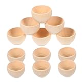 IMIKEYA Natürliches Holzmaterial, Holzschale, Modell, Spielzeug, 12-teiliges Mini-Schüssel-Set...