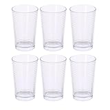 alpina Wassergläser - Trinkgläser Set - Gläser Set 6 Teilig - Spülmaschinenfest - 220 ml, Weiß