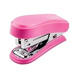 Novus Mini Heftgerät mit 320 Heftklammern 24/6 I Pink I 12 Blatt