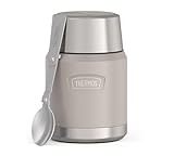 Thermos ICON Food Jar 0,47 l, beige matt sandstone, Speisegefäß für Essen 470 ml, doppelwandigem...