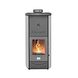 STUFE A PELLET ITALIA New York 20 Kw WiFi | Hydro-Pelletöfen für Heizung und Warmwasser Effizienz...