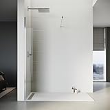 SONNI Duschwand Glas 100 x 200 cm Walk In Dusche 8 mm NANO Glas Duschtrennwand Badewanne Duschwand