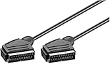 goobay Scart Kabel 2m, 21-polig voll belegtes Verbindungskabel für TV Fernseher, Videorekorder &...