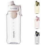 Greyoe 1 Stück Sport Protein Shaker Wasserflasche, Hochwertiger Protein Shaker PC+PP, für Fitness...