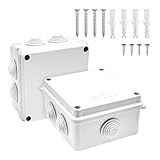 Gentpovth 2 Stück Anschlussdose Wasserdicht IP65, 100 mmx100 mmx70 mm, ABS Gehäuse Abzweigdose,...