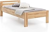 WOODLIVE DESIGN BY NATURE Massivholz-Bett aus Kernbuche, als Seniorenbett geeignet, in Komforthöhe,...