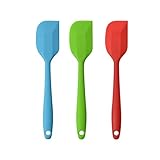 Set mit 3 kleinen Silikon Spachtel Hitzebeständige, harmlose Antihaft-Utensilien Leicht zu reinigen...