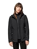 Jack Wolfskin Damen Moonrise 3in1 Jkt W Jacket, Schwarz, L EU