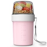 Abree Müslibecher To go Becher 560ml+310ml Praktischer Müslibecher,Joghurtbecher,Lunchbox für...