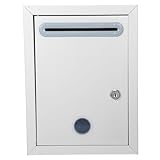 FIXOSHEE Edelstahl Briefkasten mit Schloss Abschließbare Wandvorschlagsbox Mittelgroß Wetterfeste...