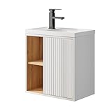 UEV Waschtisch mit Unterschrank hängend 50,5cm,Gäste-WC Waschtisch kleine, Waschbecken mit...