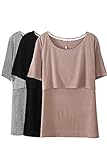 Smallshow Stillshirt Umstandstop T-Shirt Überlagertes Design Umstandsshirt Schwangerschaft Kleidung...