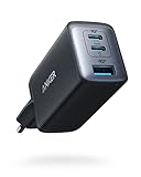 Anker USB C Ladegerät (Nano II 65W) Pod 3-Port PPS Schnellladegerät, Kompaktes USB-C Netzteil für...